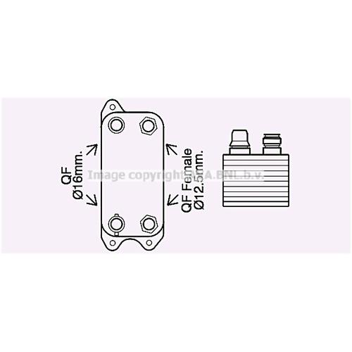 AVA QUALITY COOLING Ölkühler, Automatikgetriebe für MERCEDES-BENZ A0995002300 A0995001100 0995002300 MS3686