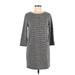Tahari Casual Dress: Gray Dresses - Women's Size Medium