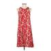Bali Batiks Casual Dress - A-Line: Red Brocade Dresses - Women's Size X-Small