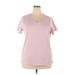 Sonoma Goods for Life Short Sleeve T-Shirt: Pink Tops - Women's Size 2X-Large