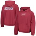 Men's Burgundy West Ham United Old English Oversized Raglan Pullover Hoodie