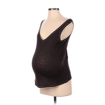 Babystyle Sleeveless Top Brown Scoop Neck Tops - Women's Size P Maternity
