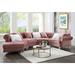 Pink Sectional - Zoomie Kids Brodsky 139" Wide Velvet Symmetrical Sofa & Chaise Velvet | Wayfair 7F35D6722B1942E1B8D628DE4318F644