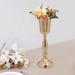 FRONG Trumpet Gold Tabletop Centerpiece Flower Vase Decoration Metal in Yellow | 15.7 H x 5.7 W x 5.7 D in | Wayfair A4020