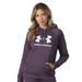 Under Armour Women's Rival Fleece Big Logo Hoodie (Size M) Misty Purple/White, Cotton,Polyester