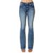 Miss Me Women's Cross Bootcut Jean (Size 30) Light Wash, Elastine,Lyocell,Viscose,Cotton