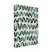 Wrought Studio™ Medaryville Turquoise ZigZag Pattern by X1 Brand - Wrapped Canvas Print Metal in Black/Green/White | 32 H x 22 W x 2 D in | Wayfair