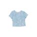 Sonoma Goods for Life Short Sleeve T-Shirt: Blue Tops - Kids Girl's Size Large