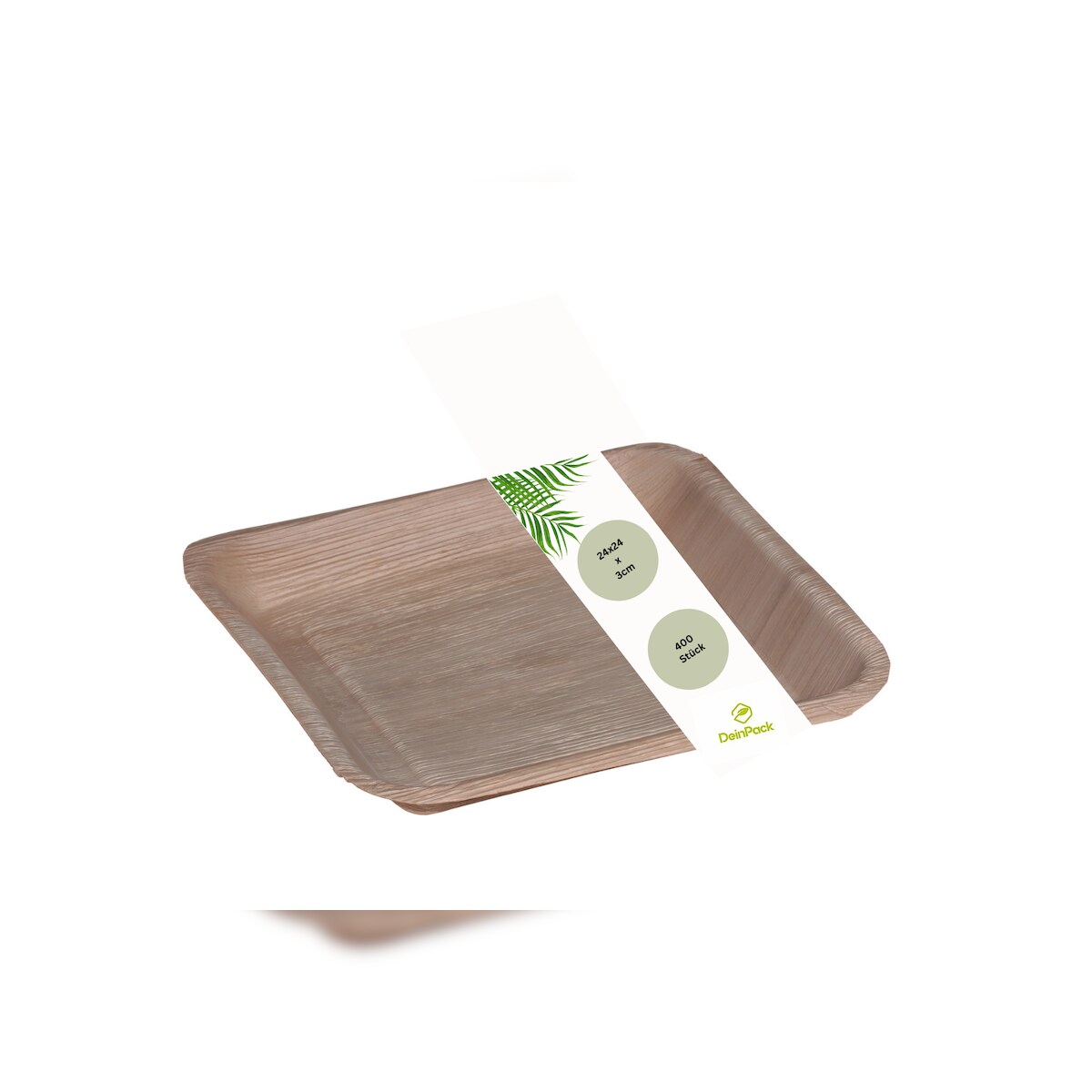 DeinPack 400 Palmblatt Teller eckig 24x24x3cm Image