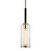 Aeon 4 3/4" Wide Textured Black Polished Nickel Mini Pendant