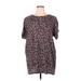 Coeur De Vague Casual Dress: Brown Animal Print Dresses - Women's Size X-Large