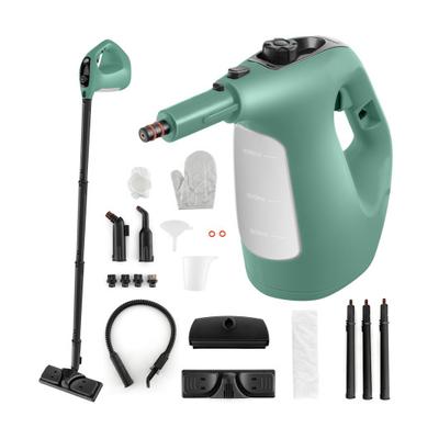 Costway 1400W Handheld Steam Cleaner with 14-Piece Accessory Kit and Child Lock-Green