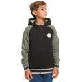 Kapuzensweatjacke QUIKSILVER "Return To School" Gr. 12, schwarz (black) Kinder Sweatjacken Sportjacken