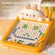 Rabbit Magnetic Drawing Board Carrot Magnet Pen Kids Reusable Drawing Toys Baby Beads Painting