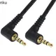 Nku 4Pole 3.5mm 1/8" TRRS Aux Cable 90 Degree Right Angle 3.5 Male-Male Stereo Audio Cord for IPod