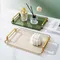 Acrylic Decorative Tray Rectangle Serving Tray with Handles Household Tea Tray Tea Board Desset
