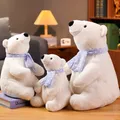 Cute Polar Bear Plush Toy Soft Plushies Stuffed Animal Scarf Polar Bear Doll Room Decoration Kids