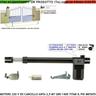 Motore Cancello 230 v Destro Titan Corsa Stelo di 400 mm Anta 2,5 mt Sblocco a Chiave Dotato di