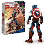 LEGO Marvel Captain America Construction Figure 76258 Buildable Marvel Action Figure Posable Marvel Collectible with Attachable Shield for Play and Display Avengers Toy for Boys and Girls Ages 8-12