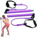 2 Latex Exercise Resistance Bands Perfect for Body Fitness Yoga Workouts