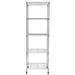 5-Tier Wire Shelving with Wheels for Garage Kitchen Storage Shelves, Chrome - 23.62 x 17.72 x 70.87"