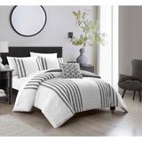 Chic Home Samira 4 Piece Cotton clip jacquard Comforter Set