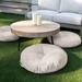 Humble + Haute Sunbrella Indoor/Outdoor Palm Circle Tufted Floor Pillow with Handle (Single Pillow)
