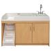 Tot Mate Laminate Toddler Walkup Changing Table with Stairs and Right Side Sink - 59 1/2" x 23 1/2" x 37 1/2"