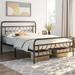 Yaheetech Modern Queen Size Metal Bed Frame with Sparkling Star-Inspired Design Headboard and Footboard
