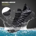 ONEMIX-Chaussures de Course Noires pour Homme Baskets d'Entraînement Imperméables Respirantes