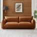 Manar Mid-Century Modern Luxury Genuine Leather Couch