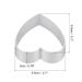 4pcs Metal Cookie Cutters Set, Aluminum Alloy Heart Shaped Cookie Cutter, Silver