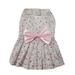 Bowknot Pet Dress Floral Breathable Skirt Lovely One-piece Pet Clothes for Dog Puppy (Pink Size S)