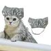 Dog Hats Pet Shower Cap for Ears- M Dog Shower Cap Pet Bath Cap with Adjustable Fixed Strap for Pets Cats Dogs Taking Shower Cat Hats Cotton Silver