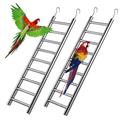 2Pcs Parrot Ladders 9-Step Bird Exercise Toy Play Ladder with Hooks for Cages Rust-Proof Stainless Steel Climbing Ladder Perch Toy for Parrots Parakeets Cockatoos Lovebirds Easy to Clean