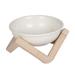 Raised Cat Bowl Pet Bowl Drinking Bowl Nonslip Pet Feeding Dish Kitten Food Bowl Single Elevated Bowl for Cats Small Dogs Pets Supplies Ceramic Bowl Apricot