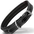 Filbert Padded Leather Dog Collar for Large Dogs Medium & Small Dogs Leather Collar for Dogs Black Dog Collar +12 Colors Genuine Leather Dog Collars + Leather Lining Luxury Dog Collar