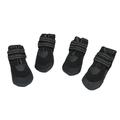 4Pcs Little Pet Dog Puppy Anti-slip Luminous Rain Snow Boots Candy Colors Rubber Waterproof Boots Shoes Size 3 (Black)