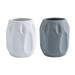 2 Pieces Silicone Pencil Holder Pencil Cups for Desk Geometric Pencil Holder Makeup Brush Holder (White Gray)