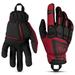 Glove Station - Impulse Guard Gloves for Men - Touch Screen Gloves Working Gloves Ideal for Sports & Outdoors Motorcycle - Red Large