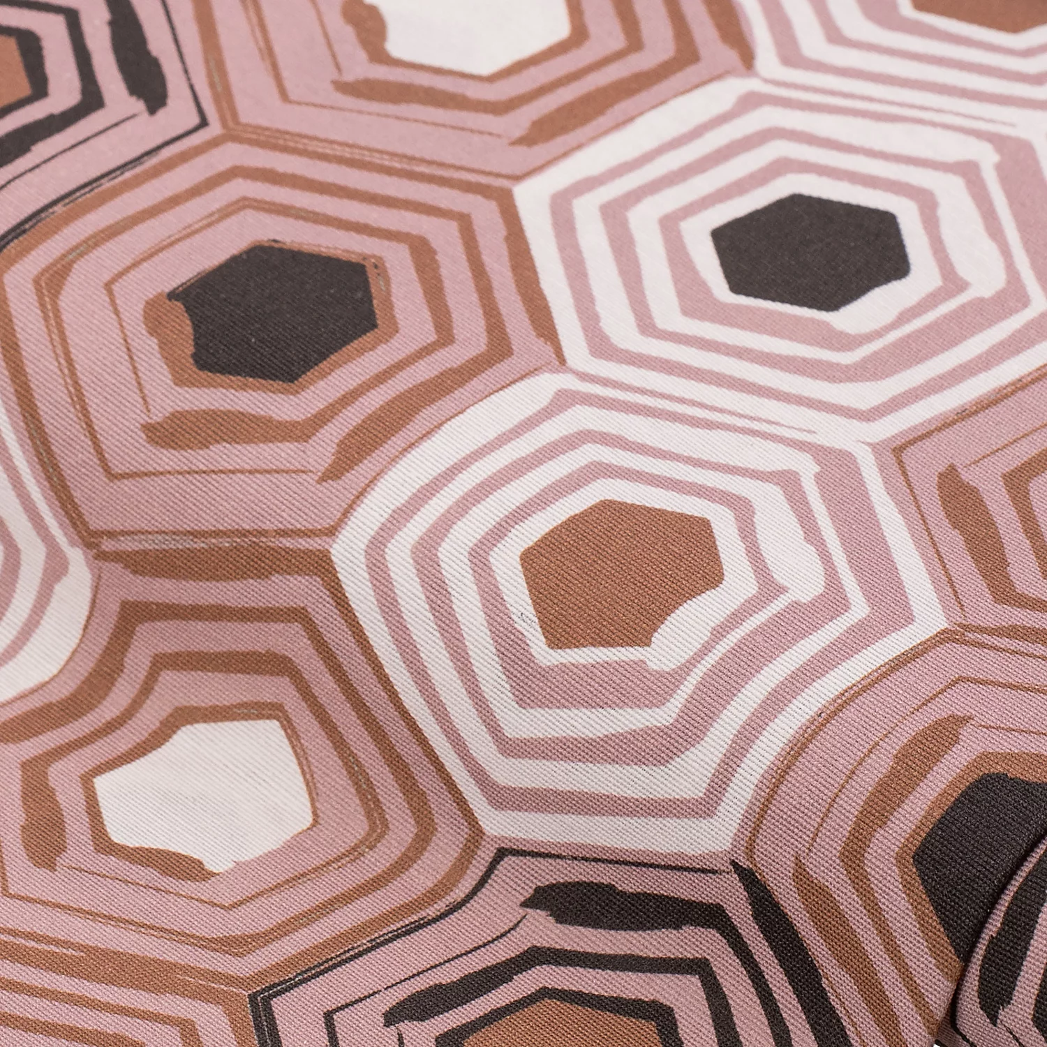 Tissu de décoration « hexagone », rose/multicolore