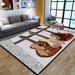 Guitar Bass Music Musical Instruments Area Rugs For Bedroom/Living Room/Office Floor Mats Super Soft Non Slip Runner Rug Indoor Modern Carpets 3 x 4