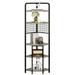 5 Tier Corner Shelf 70.9 Inch Tall Industrial Corner Storage Display Organizer Storage Stand for Living Room Bedroom Home Office Kitchen