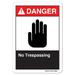 ANSI Danger Sign - No Trespassing | Aluminum Sign | Protect Your Business Work Site Warehouse & Shop Area osha safety sign | Made in the USA