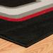 Westfield Home Montclaire Flannery Geometric Area Rug Red 1 11 x 3 3 2 x 3 Accent Indoor Entryway Kitchen Bathroom Black