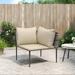 vidaXL Patio Corner Sofa with Cushions Gray Poly Rattan