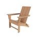 WestinTrends Ashore Adirondack Chair All Weather Resistant Poly Lumber Outdoor Patio Chairs Modern Farmhouse Foldable Porch Lawn Fire Pit Plastic Chairs Outdoor Seating Teak