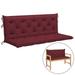 moobody Swing Chair Cushion Fabric Garden Hammock Chair Cushion Outdoor Bench Seat and Back Cushion Wine Red 59.1 x 19.7 Inches (L x W)