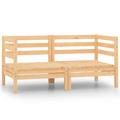 moobody Patio Corner Sofas 2 pcs Solid Wood Pine