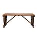 EASTIN 2-Person Rustic Garden Bench Outdoor Wagon Wheel Porch Bench for Backyard Patio Garden Brown